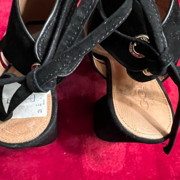 Coach Minetta Land Snake/Suede Heels - Picture 3 of 5